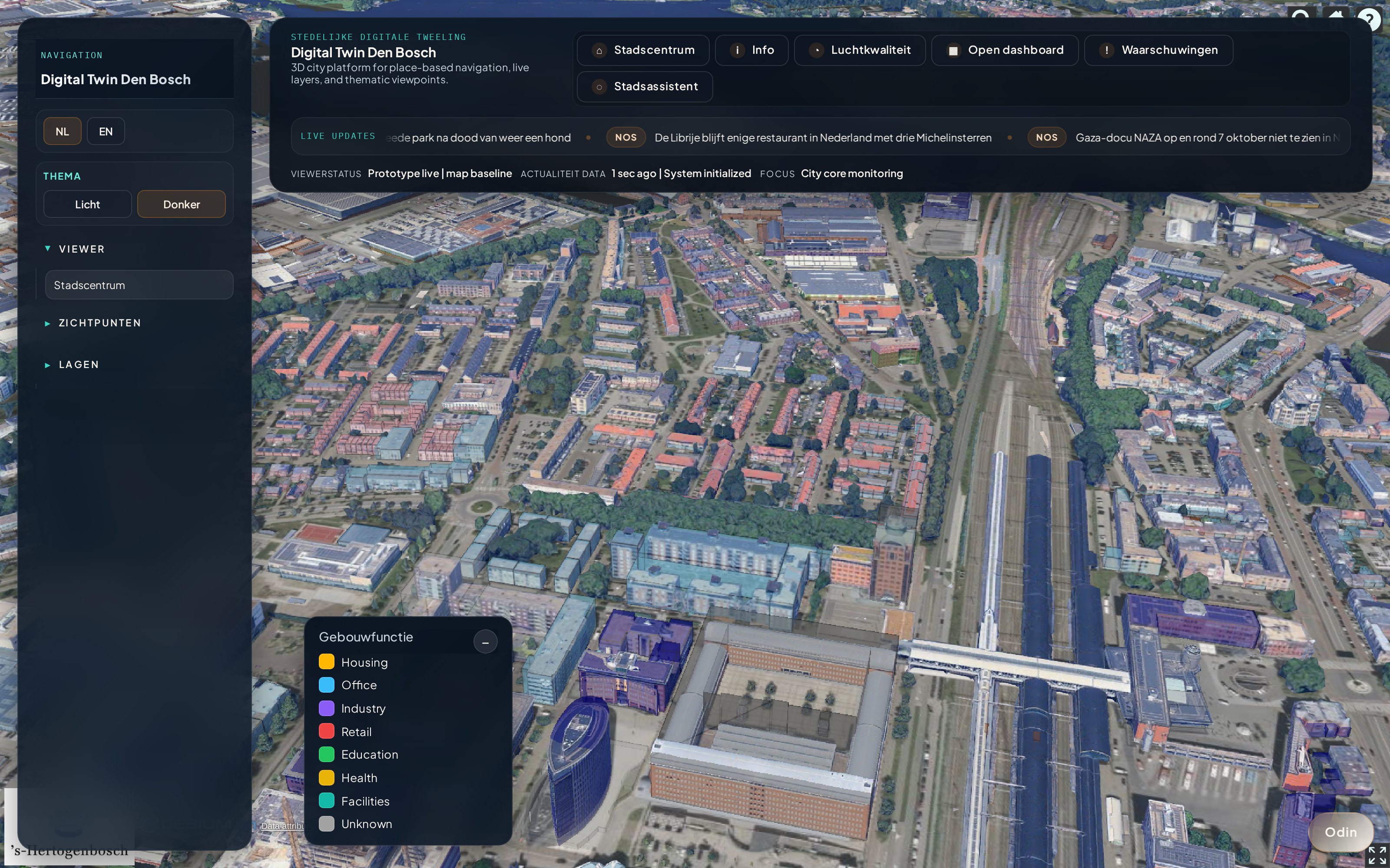 City-scale digital twin of 's-Hertogenbosch